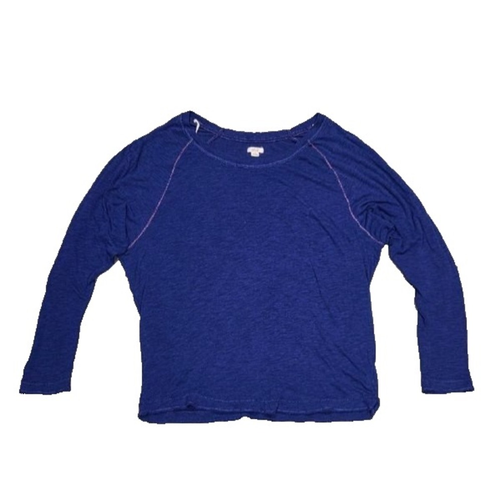 Aerie Blue Long Sleeve Y2K preppy top Casual Shirt Women Medium A006443